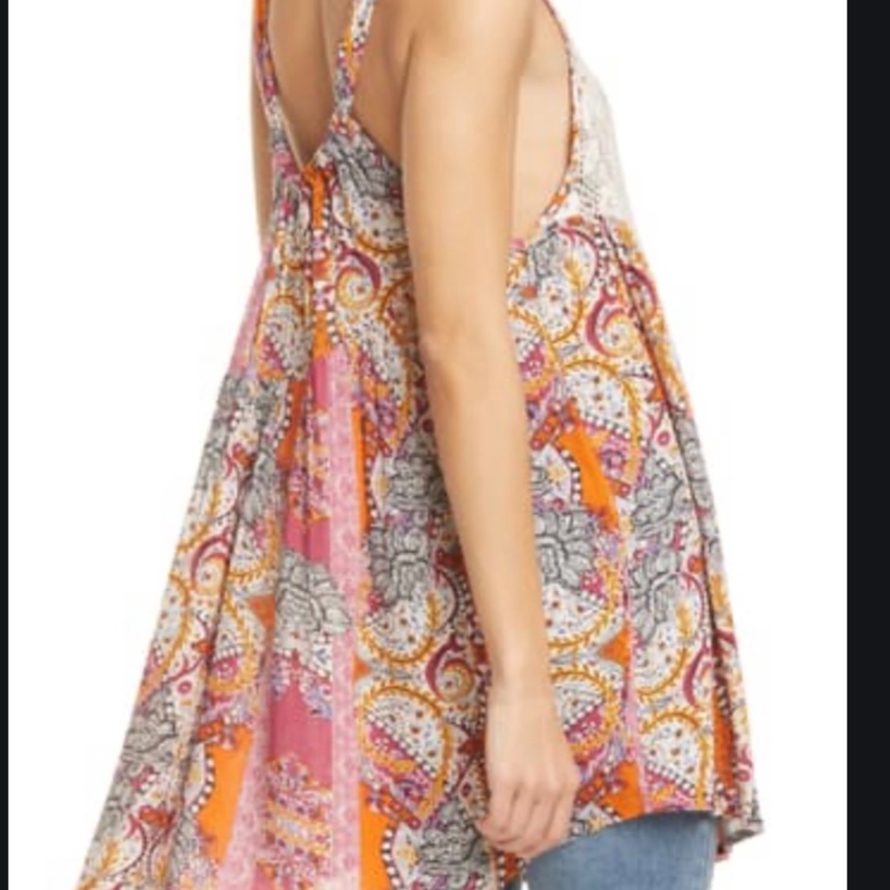FREE PEOPLE Floral Tunic XS TP